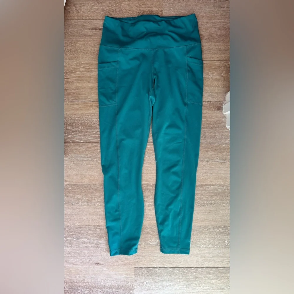 90 degree by Reflex Green Running Perforated Activewear Leggings M - Picture 2 of 7